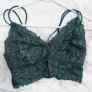 NWOT VS PINK , Green Laced Bralette